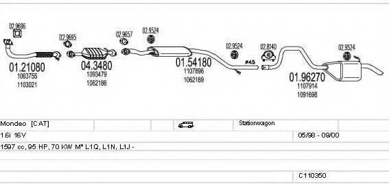 MTS C110350003317 Exhaust System